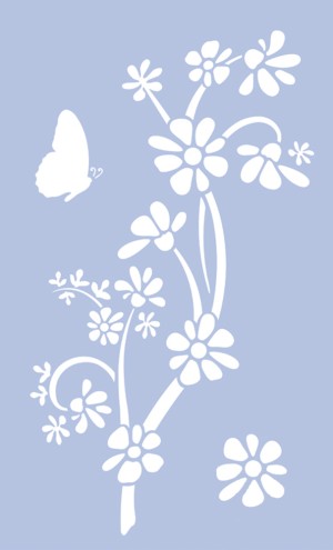 Pronty BV 470.507.701 Трафарет "Цветок и бабочка"