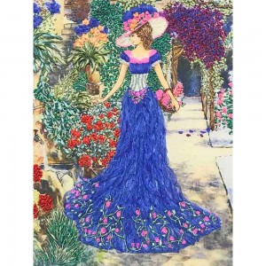 Многоцветница МЛ(н) 3006 Дама с корзиной цветов