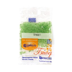 Preciosa Ornela 01661 Зеленый прозрачный бисер 10/0 5 г