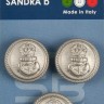 Sandra CARD205 Пуговицы, серебряный матовый