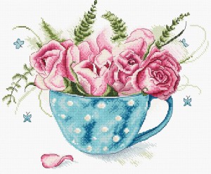 LetiStitch 916 A cup of roses (Чашка роз)