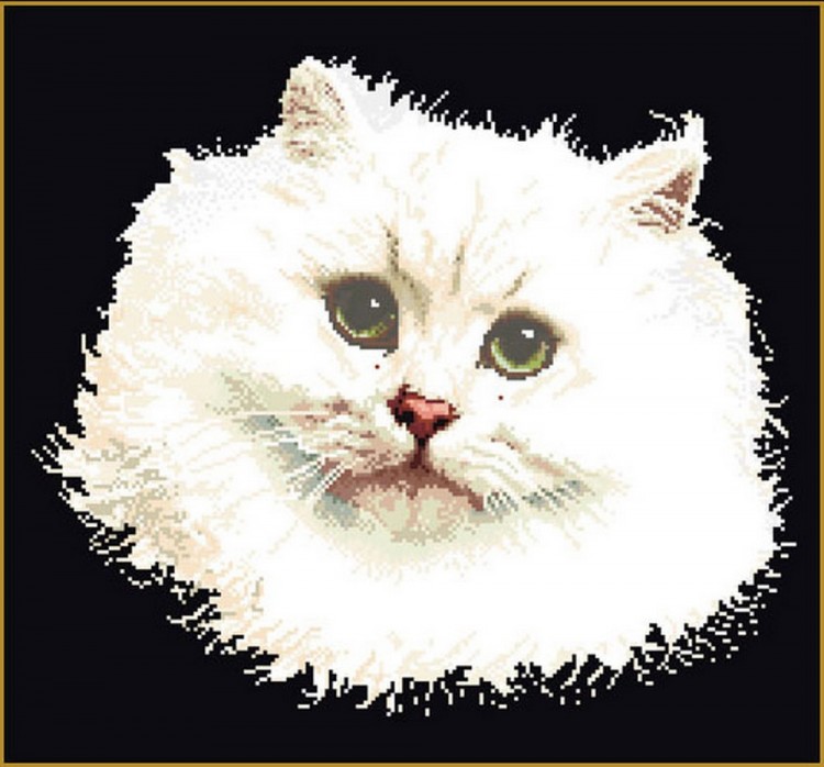 Набор для вышивания Thea Gouverneur 1045.05 White Persian Cat