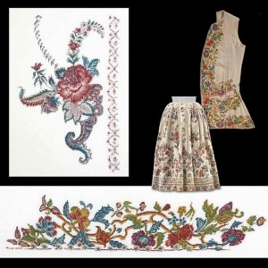 Thea Gouverneur 781 Rijksmuseum Catwalk "Skirt with flowers / Waistcoat with flowers"