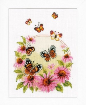 Vervaco PN-0021838 Эхинацея и бабочки
