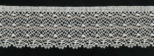 IEMESA 1888/R0 Плетеное хлопковое кружево, ширина 35 мм, цвет светло-бежевый с серым