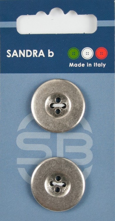 Sandra CARD208 Пуговицы, серебряный