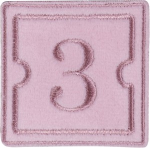 HKM 42587 Термоаппликация "Цифра 3 розовая"