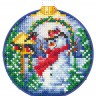 Набор для вышивания Сделай своими руками Н-25 Новогодние шары. Снеговик