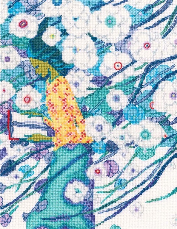 Набор для вышивания РТО M715 Стихи, сквозь белизну цветов
