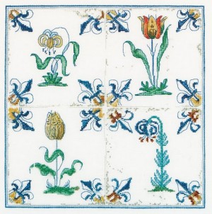 Thea Gouverneur 485 Antique Tiles, Flowers