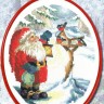 Набор для вышивания Permin 12-5508 Санта и снегири