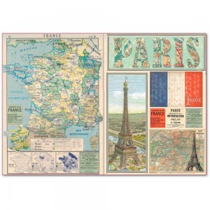 Stamperia DFS290 Бумага рисовая "Карта Франции"