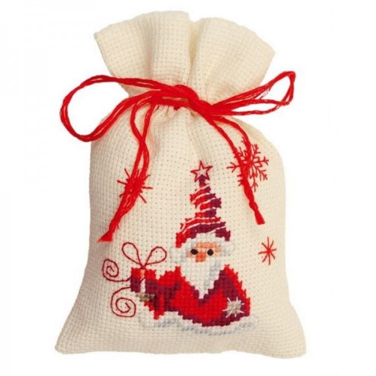 Набор для вышивания Vervaco PN-0144326 Мешочек для саше "Санта с подарком"
