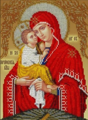 Вышиваем бисером L-143 Богородица Почаевская