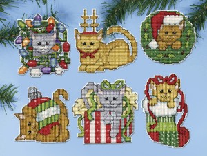 Design Works 5917 Елочные игрушки "Рождественские котята"