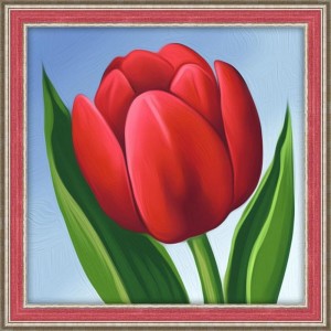 Алмазная живопись АЖ-1634 Красный тюльпан