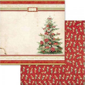 Stamperia SBB567 Бумага двухсторонняя для скрапбукинга "Christmas Vintage Christmas Tree"
