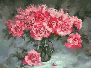Белоснежка 375-AS Розовые пионы