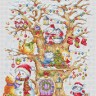 Набор для вышивания Многоцветница МКН 62-14 Кошкин дом (зима)