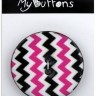 Blumenthal Lansing 630004906 Пуговица My Buttons - Coconut "Pink & Black Chevron"