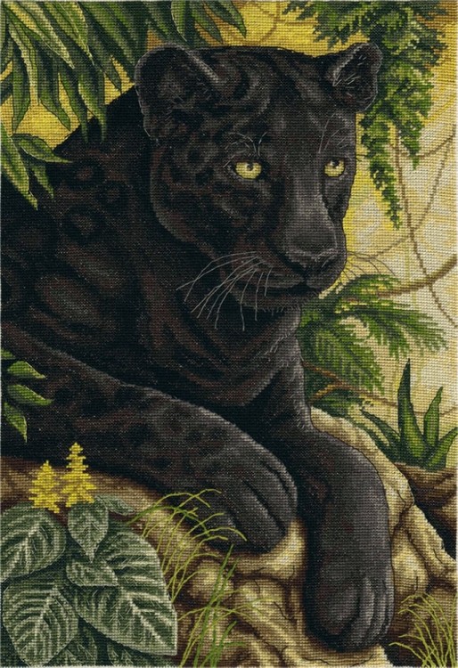 Набор для вышивания Панна J-1697 (Ж-1697) Черный бархат джунглей