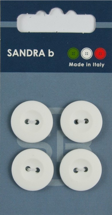 Sandra CARD015 Пуговицы, белый