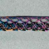 IEMESA 3155/A4 Мерсеризованное хлопковое кружево, ширина 13 мм, цвет сиренево-серо-желто-розовый с черным