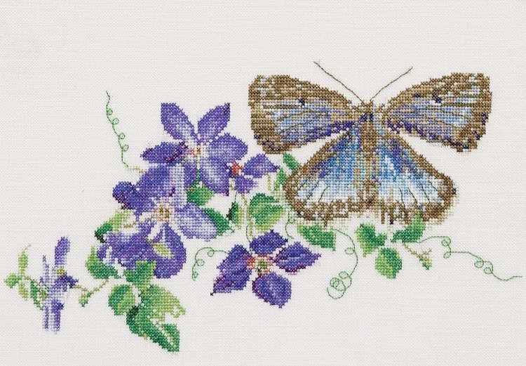 Набор для вышивания Thea Gouverneur 438 Butterfly-Clematis