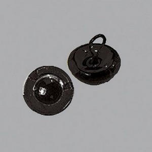 Efco 1035089 Глазки для мишек Тедди и кукол на металлической петле, черные, 6 мм