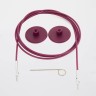 KnitPro Тросик для съемных спиц, заглушки 2шт, кабельный ключик, фиолетовый
