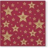 PAW Decor Collection SDL016603 Салфетка трехслойная для декупажа "Красивые звезды темно-красные"