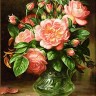 Алмазная живопись АЖ-4047 Розы в вазе