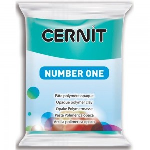 Efco 7941676 Полимерная глина Cernit №1, бирюзовый с эффектом восковой полупрозрачности (50% opacity)