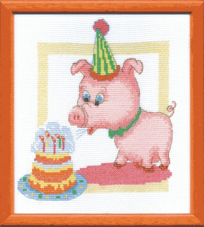 Набор для вышивания Чаривна Мить А-175 С Днем Рождения, Свинья!