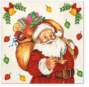 PAW Decor Collection TL231700 Салфетка трехслойная для декупажа "Дед Мороз с подарками"
