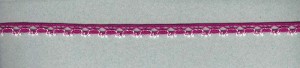 IEMESA 3480/G7 Мерсеризованное хлопковое кружево, ширина 10 мм, цвет цикламеновый с белым