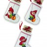 Набор для вышивания Permin 21-1246 Носок для подарков "Рожденственские носки" (3 шт)