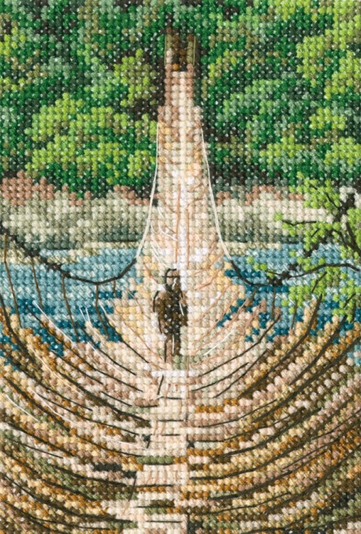 Набор для вышивания РТО C311 Подвесной бамбуковый мост на реке Сианг