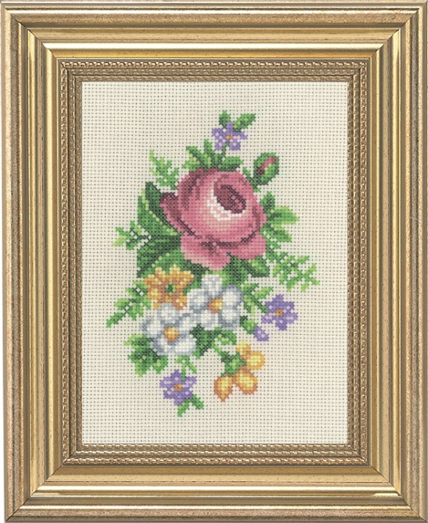 Набор для вышивания Permin 13-1137 Роза и белые цветы