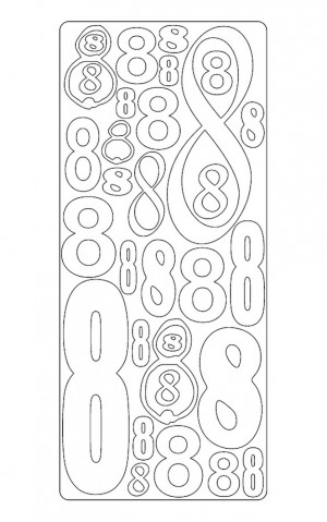 Knorr Prandell 1541874 Наклейки контурные "Цифры с №8"