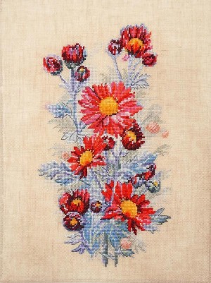 Марья Искусница 04.004.05 Красные хризантемы