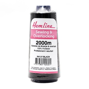 Hemline N4137/BLACK Нить универсальная Hemline для шитья и оверлока