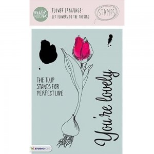 Efco 1528801 Набор прозрачных штампов Stamp Clear VEER & MOON "Язык цветов: Тюльпан"