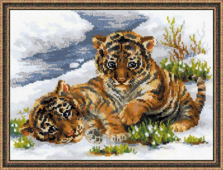 Набор для вышивания Риолис 1564 Тигрята в снегу