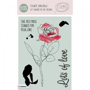 Efco 1528802 Набор прозрачных штампов Stamp Clear VEER & MOON "Язык цветов: Роза"