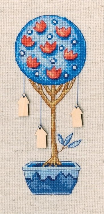 Набор для вышивания РТО CBE9015 Топиарий-дерево счастья
