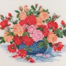 Набор для вышивания Eva Rosenstand 14-260 Букет роз в синей вазе