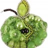 Набор для вышивания Crystal Art БП-256 Брошь "Зелёное яблоко"