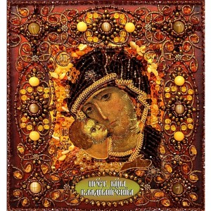 Образа в каменьях 77-ц-05 Богородица Владимирская