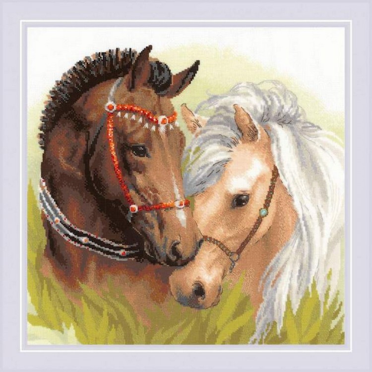 Набор для вышивания Риолис 1864 Пара лошадей